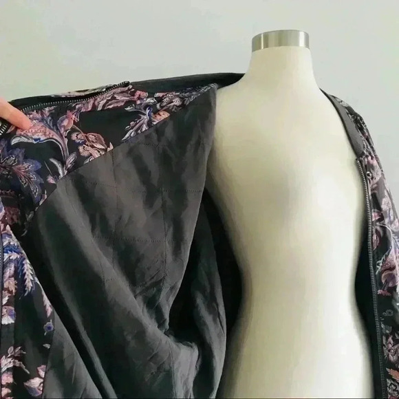 New Free People Bomber Jacket Coat Sz L - Picture 9 of 12